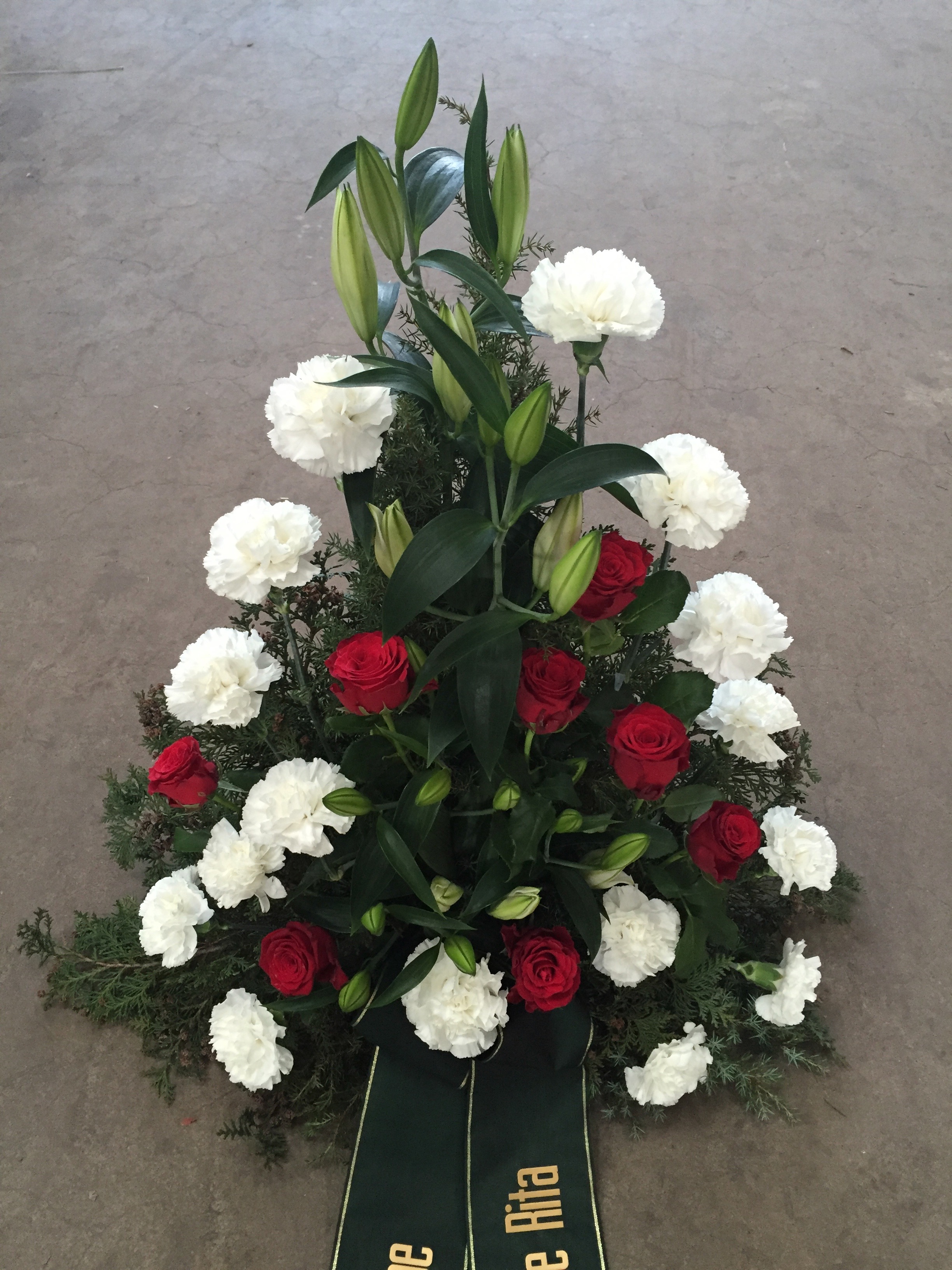 XL Beerdigung Bestattung Grabgesteck Trauer künstlich Grabschmuck Blumengesteck 